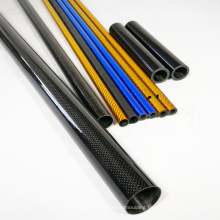 Tapered Pultruded Tripod Connectors Triangular Red Oval Color Bend Tubes Square Carbon Fiber Tube